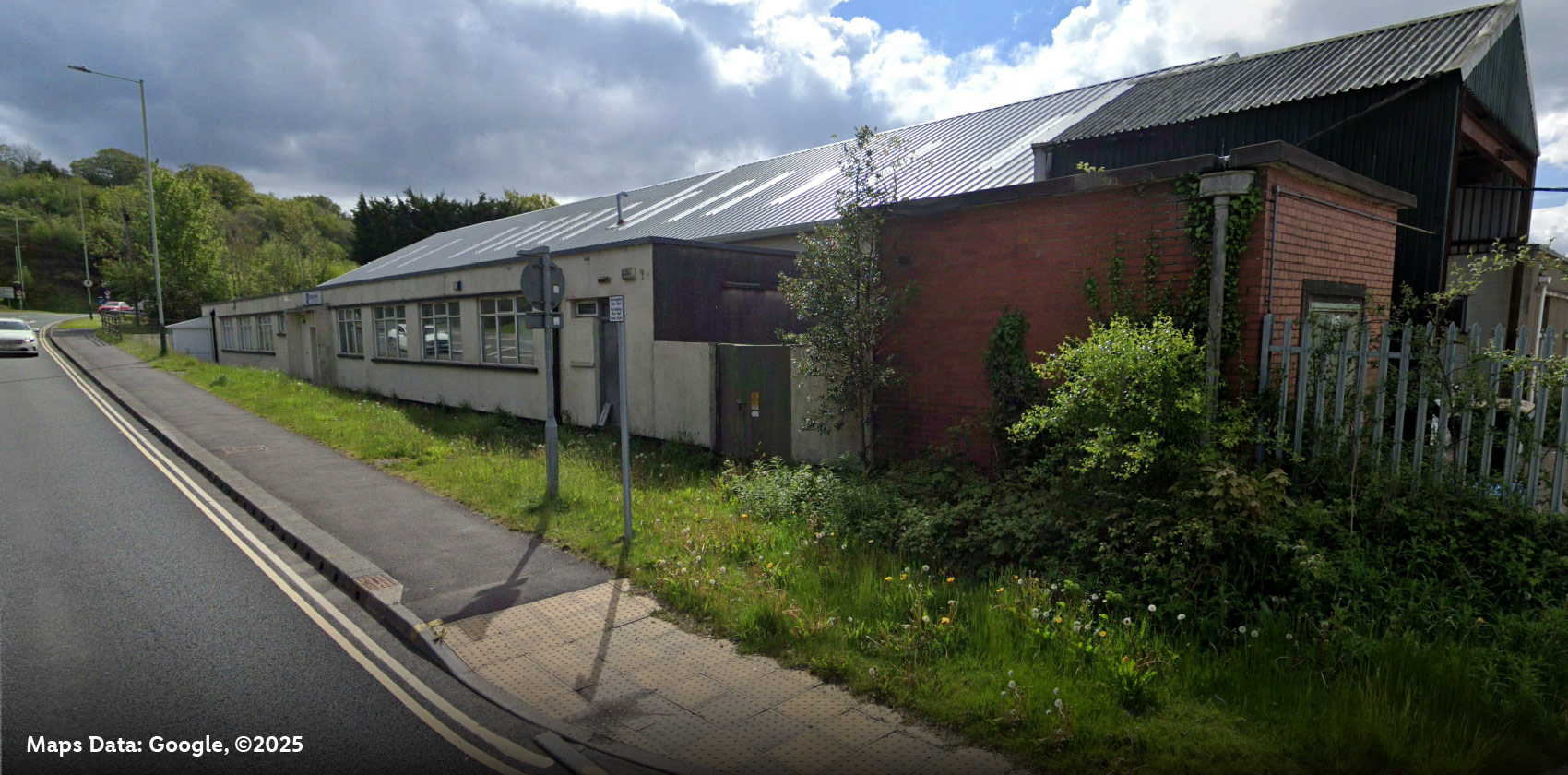 View of the site from B4254